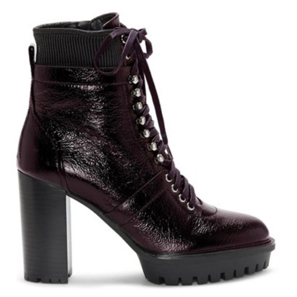 Nib Vince Camuto Grape Leather Combat Boot - image 2
